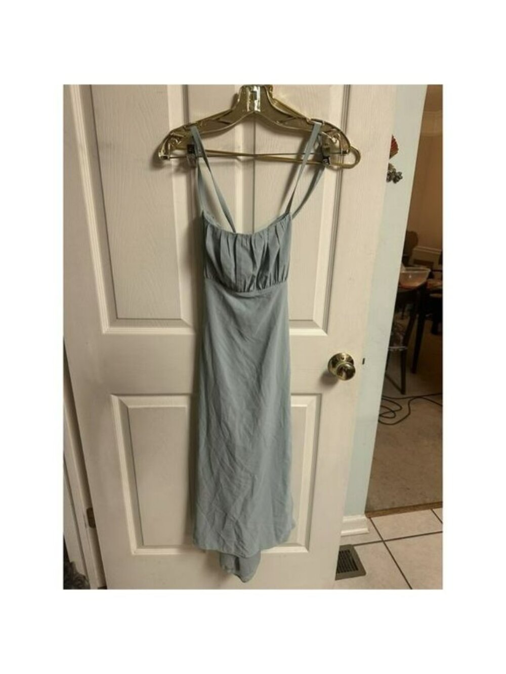 Abercrombie Fitch Open Back Maxi Dress Wedding Party Nwt L Sleeveless Lace Up